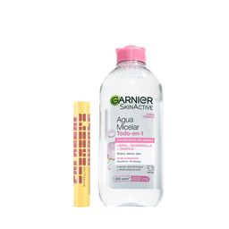 Combo Agua Micelar Garnier Skin Active + Máscara de Pestanas Maybelline Colossal Bubble Wtp