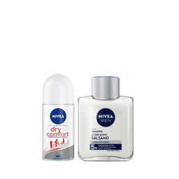 Combo Nivea After Shave Men Hydrocare 100 ml + Desodorante Dry Comfort Roll On 50 ml
