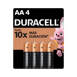 Pilas Alcalinas Duracell AA Blister x 4 un