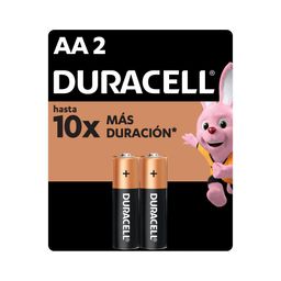 Pilas Alcalinas Duracell AA Blister x 2 un