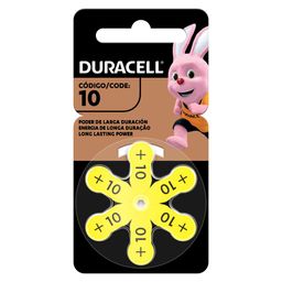 Pila para Audífonos Duracel Tamaño 10 Blister x 6 u