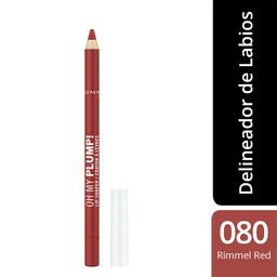 Delineador De Labios Rimmel Oh My Plump! 080 Rimmel Red x 1.2 gr