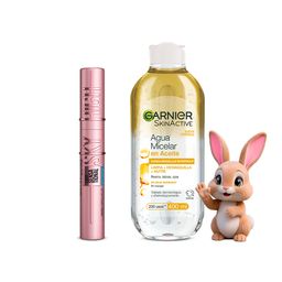 Kit a Prueba de Agua Maybelline & Garnier: Sky High WTP + Agua Micelar Bifasica