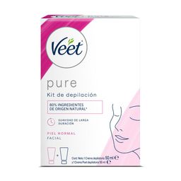 Crema Depilatoria Facial Veet Pure x 50 ml + Post Depilatoria x 50 ml