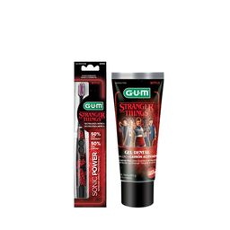 Combo Gum Stranger Things Cepillo Eléctrico + Gel Dental