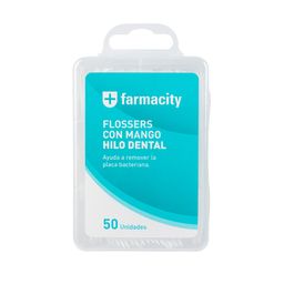 Hilo Dental con Mango Farmacity Caja Plástica x 50 un
