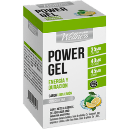 Suplemento Dietario Pure Wellness Power Gel Cafeina Lima Limón x 6 un