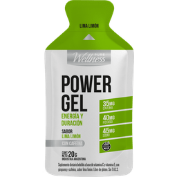 Suplemento Dietario Pure Wellness Power Gel Cafeina Lima Limón x 6 un