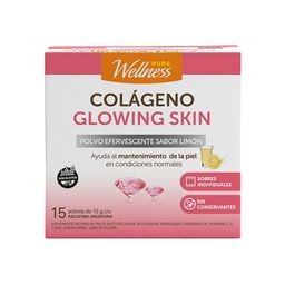 Suplemento Dietario Pure Wellness Colágeno Glowing Skin Efervecente x 15 un