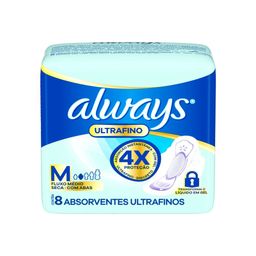 Toallas Femeninas Always Ultrafina Seca Talla M x 8 un