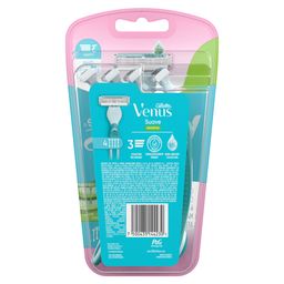 Máquina de Afeitar para Mujer Gillette Venus Suave Sensitive 3 Hojas x 4 un