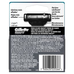 Repuesto para Máquina de Afeitar Gillette Mach3 Carbono con 3 Hojas x 2 un