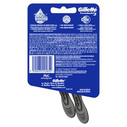 Máquina de Afeitar Gillette Prestobarba 3 Carbono con Carbón Activado x 2 un