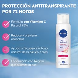 Desodorante Femenino Nivea Aerosol Tono Natural x 150 ml