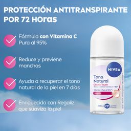 Desodorante Femenino Nivea Roll On Tono Natural x 50 ml