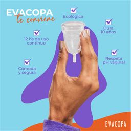 Copa Menstrual Hipoalergénica Evacopa Talle 3