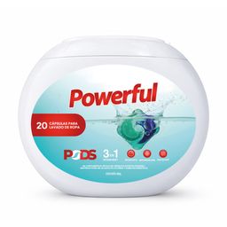 Cápsulas para Lavado de Ropa Powerful 3 en 1 Ocean Mist x 400 g