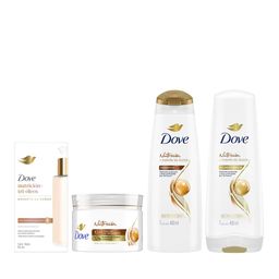 Combo Dove Óleo Nutrición Rutina Capilar Completa x 4 un