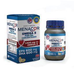 Suplemento Dietario Menacor Omega 3 x 60 Cáps Blandas