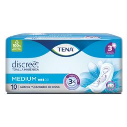 Toalla Tena Discreet Medium x 10 un