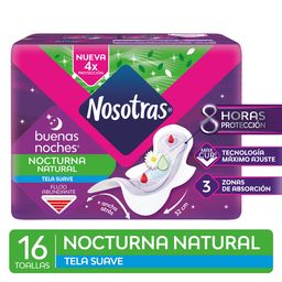 Toalla Nosotras Buenas Noches Suave Max Curv x 16 un