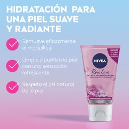 Gel Limpiador Facial Micelar Nivea Rose Care x 150 ml
