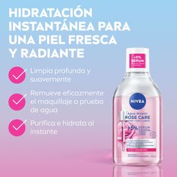 Agua Micelar Bifásica Nivea Rose Care con 5% Sérum x 400 ml