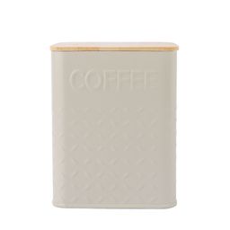 Lata Cuadrada Simplicity Deco Tapa Bamboo Grey Coffee