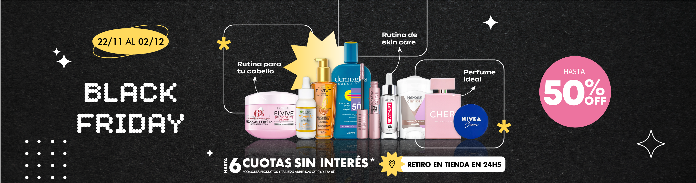 ¡50% de ahorro y hasta 6 cuotas sin interés en productos seleccionados!